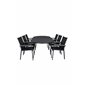 Viga Dining Table - Black Steel / Grey Spray -jäätelö 200*100cm Parman tuoli Musta/Grey_6