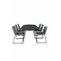 Viga Dining Table - Black Steel / Grey Spray jäätelö - 200*100cm, Lindos Chair - Black/Grey_6