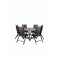 Cruz Dining - Black Steel / Acacia (teak look) ø140cm, Panama 5:pos Pääartikkeli: Black/Black_6