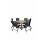 Cruz Dining - Black Steel / Acacia (teak look) ø140cm, Panama 5:pos Pääartikkeli: Black/Black_6