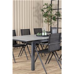 Levels Table 229/310 - Black/Grey, Alina Dining Chair - Black Alu / Black Textilene_6