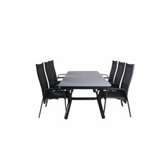 Virya Dining Table - Black Alu / Grey Glass Big Table+Copacabana Alkuperäinen nimi: Black/Black_6