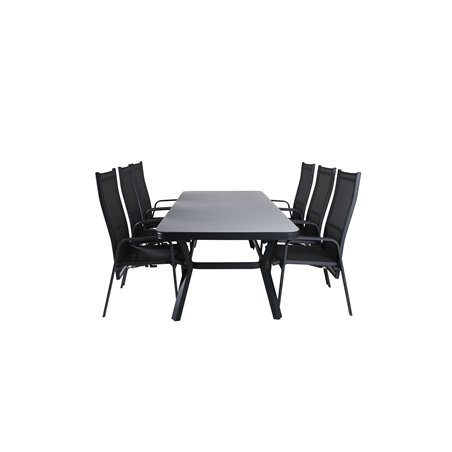 Virya Dining Table - Black Alu / Grey Glass Big Table+Copacabana Alkuperäinen nimi: Black/Black_6