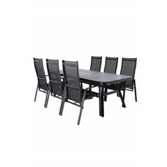 Virya Dining Table - Black Alu / Grey Glass Big Table+Copacabana Alkuperäinen nimi: Black/Black_6