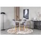 Plaza Round Table 100 cm - White top / White Legs, Polar Dining Chair - Grey / Oak_4