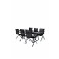 Dallas Dining Table+Alina Dining Chair - Black Alu/Black Textilene (käytetty)