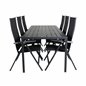 Break Taulukko 205*90 - Black/BlackAlbany Light 5-pos - musta/musta tekstiili ja harmaa teak_ 6