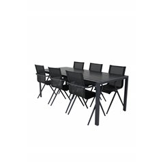 Break Table 205*90 - Black/BlackAlina Dining Chair - Black Alu / Black Textilene_6