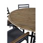 Cruz Dining - Black Steel / Acacia (teak look) ø140cm, Brasilia Carmstol