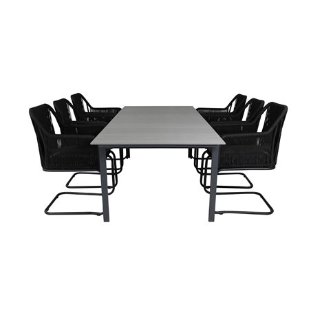 Levels Table 229/310 - Black/Grey, Lindos Karmstol med svikt Svart stål / Svart rep_6