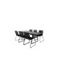 Dallas Dining Table+Lindos Stacking Chair – Black Alu/Black Rope (käytetty)