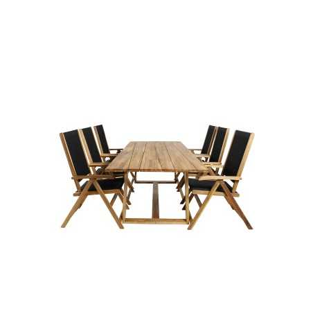 Plankton - Dining Table acacia - 220*100, Little John foldable Chair - Rope / Acacia_6