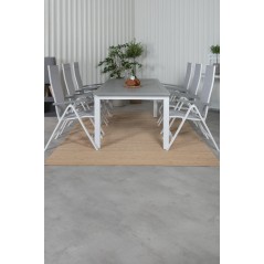 Albany Table - 224/324 - White/GreyAlbany Light 5-pos white alu / Grey Textilene_6