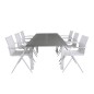 Albany Tabell - 160/240 - Vit / Gråalina Matsalstol - Vit Aluminium / Vit Textilene_6