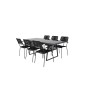 Dallas Dining Table+Lindos Armchair: Black Alu / Black Rope