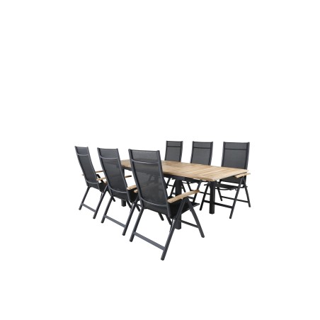 Panama Table 152/210 - Musta/Teak, Panama Light 5-nastainen tuoli Musta / Musta ja teak_6
