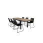 Mexiko Tabell 160/240 * 90 - Svart / teak, Lindos Stapelbar stol - Svart Aluminium / Svart Rep_6