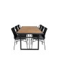 Khung illallinen Table - Black Steel / Acacia (teklook) - 200*100cm+Julian Black Steel / Black Rope (pinottavissa) 6 6