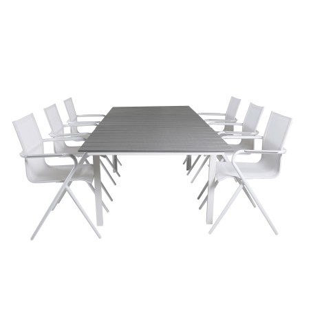 Levels Table 160/240 - White/GreyAlina Dining Chair - white Alu / White Textilene_6