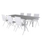 Level table 160/240 - Hvid / GråAlina Spisestuestol - hvid Alu / Hvid Textilene_6