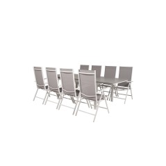 Levels Table 160/240 - White/GreyBreak 5:pos Chair - White/Grey_8