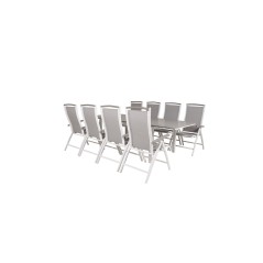 Levels Table 160/240 - White/GreyAlbany 5:pos Chair - White/Grey_8