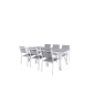 Virya Dining Table - White Alu / Harmaa lasi - Big Table+Copacabana Tanssin tuoli