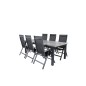 Albany Table - 224/324 - Black/Grey, Albany Light 5-pos - musta/musta tekstiili ja harmaa teak_ 6