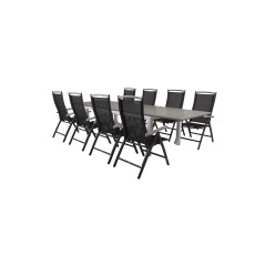 Albany Table - 224/324 - White/GreyAlbany 5:pos Chair - Black/Black_8