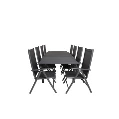 Marbella Table 160/240 - Black/Black, Break 5:pos Chair - Black/Black_8