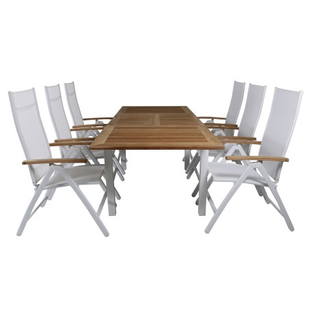 Panama Table 160/240 - White/Teak, Panama Light 5-pos Chair White / white_6