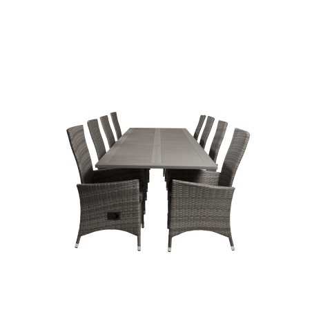 Albany Table - 224/324 - White/GreyPadova Chair (Recliner) - Grey/Grey_8