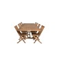 Kenya Dining Table 195/295*110*H75 – Teak, Kenya Folding Chair W/o Armrest – Teak_8