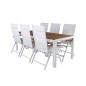 Bois Dining Table 205*90cm - White Alu / Acacia, Panama Light 5-pos Valkoinen / White_6