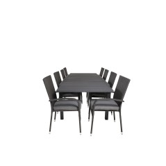 Marbella Table 160/240 - Black/Black, Anna Chair - Black_8