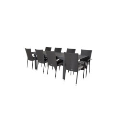 Marbella Table 160/240 - Black/Black, Anna Chair - Black_8