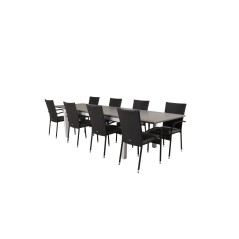 Albany Table - 224/324 - White/GreyAnna Chair - Black_8