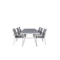 Virya Dining Table - White Alu / Grey Glass Valkoinen/Grey_6