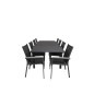 Marbella-pöytä 160/240 - Black/Black, Parma Chair - Black/Grey_8