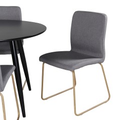 Panama Table 160/240 - Black/Teak, Panama 5:pos Chair - Black/Black_8