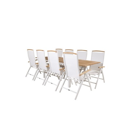 Panama Tabell 160/240 - Vit / Teak, Panama 5: Pos Stol - Vit / Teak_8