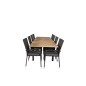 Panama Tabell 160/240 - Svart / Teak, Anna stol - svart_8