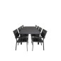 Marbella Bord 160/240 - Sort / Sort, Levels Chair (stabelbar) - Sort Alu / Sort Aintwood_8