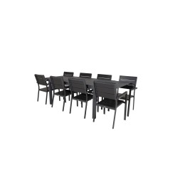 Marbella-pöytä 160/240 - Black/Black, Levels Chair