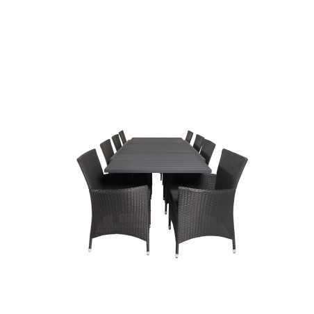 Marbella Table 160/240 - Black/Black, Knick Armchair - Black_8