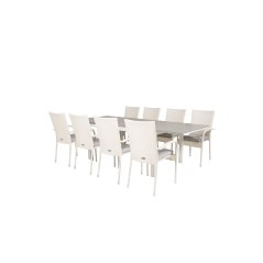 Levels Table 160/240 - White/GreyAnna Chair - White_8