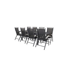 Marbella Table 160/240 - Black/Black, Albany 5:pos Chair - Black/Black_8