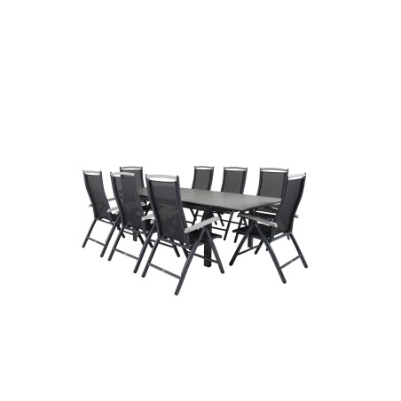 Levels Table 160/240 - Black/Grey, Albany 5:pos Chair - Black/Black_8