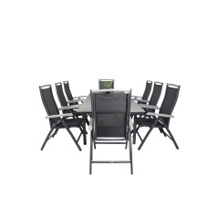 Levels Table 160/240 - Black/Grey, Albany 5:pos Chair - Black/Black_8