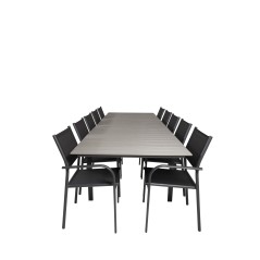 Levels Table 229/310 - Black/Grey, Santorini Arm Chair (Stackable) - Black alu / Black Textilene_10